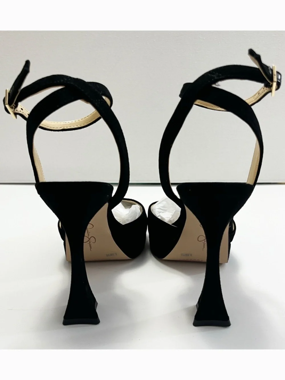 New w/ Box Black Jessica Simpson Women's Heels Size 5.5 Suede Platform Shoes